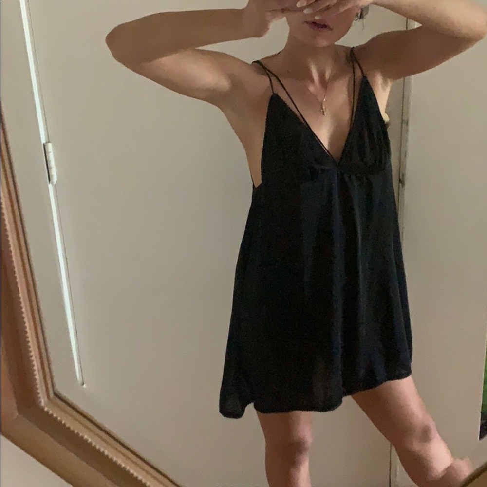 Free People Baby Doll Silk Slip Dress
